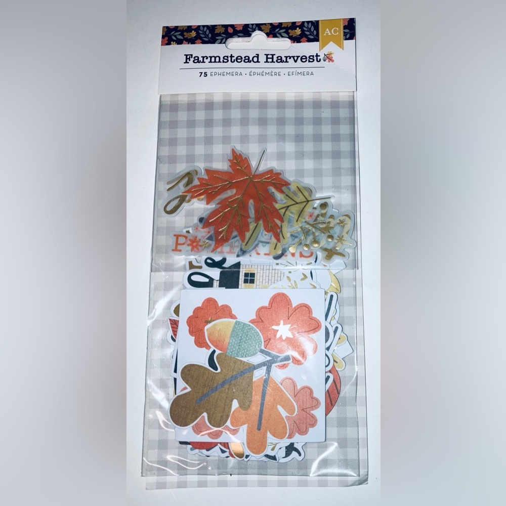 American Crafts Fall Thanksgiving  Ephemera Pack - Farmstead Harvest - NEW!